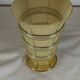 Vintage smoked amber glass vase with chrome bands – 1970s design