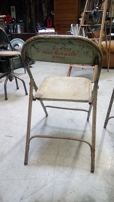 Pair of folding chair / industrial