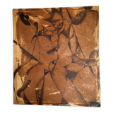 Peinture contemporaine Africaine André Sanou . Alchimie personnelle de secret de mélanges de Terres et de racines héritées des anciens. . peinture signée et dédicacé