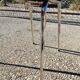 Series of 4 vintage black skai chairs - Vanac Aix
