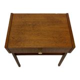 Vintage Compact Cabinet Bedside Table Teak Veneer 1960s