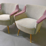 Canapé années 50 60 velour vert