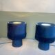 Blue velvet lamps