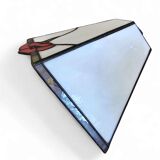 3 light chandelier with glass shades / Art Deco