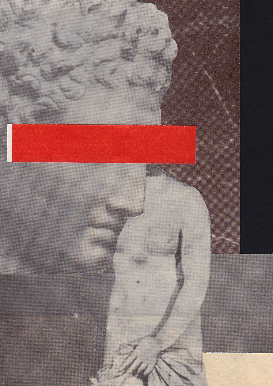 Collage on paper Idol