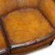 Modern Art leather sofa, restored, two-seater