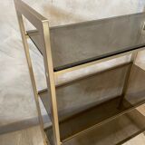 Glass and brass shelf