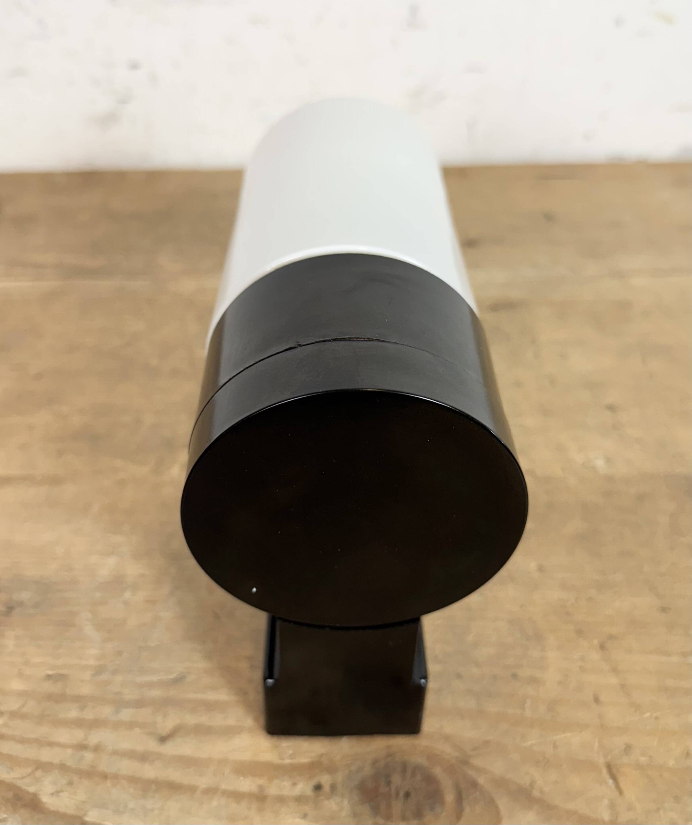 Industrial Brown Bakelite Wall Light with Milk Glass, 1960s