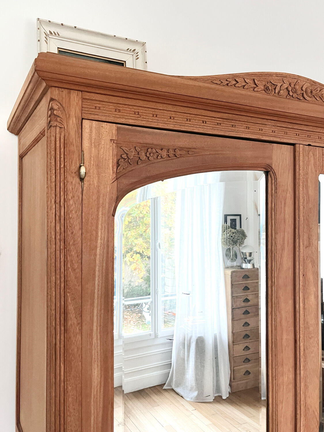 Fully restored mahogany wardrobe