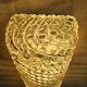 Vintage wall lamp Glashutte Limburg bubble glass texture (60s)