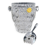 Crystal ice bucket from Bavaria with ice scoop.