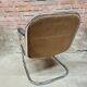 Vintage tubular ribbed office armchair