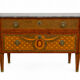 Louis XVI style commode in marquetry, 20th century – Marble top