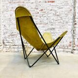 Fauteuil papillon en peau