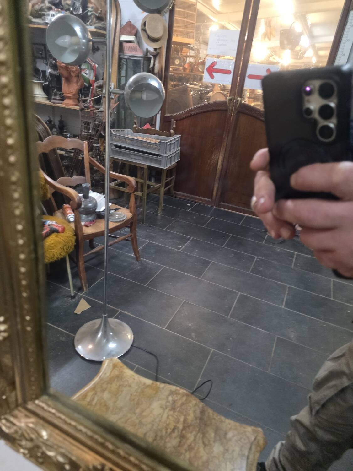 Antique Napoleon III gilded mirror