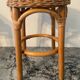 Vintage stool in rattan and woven wicker