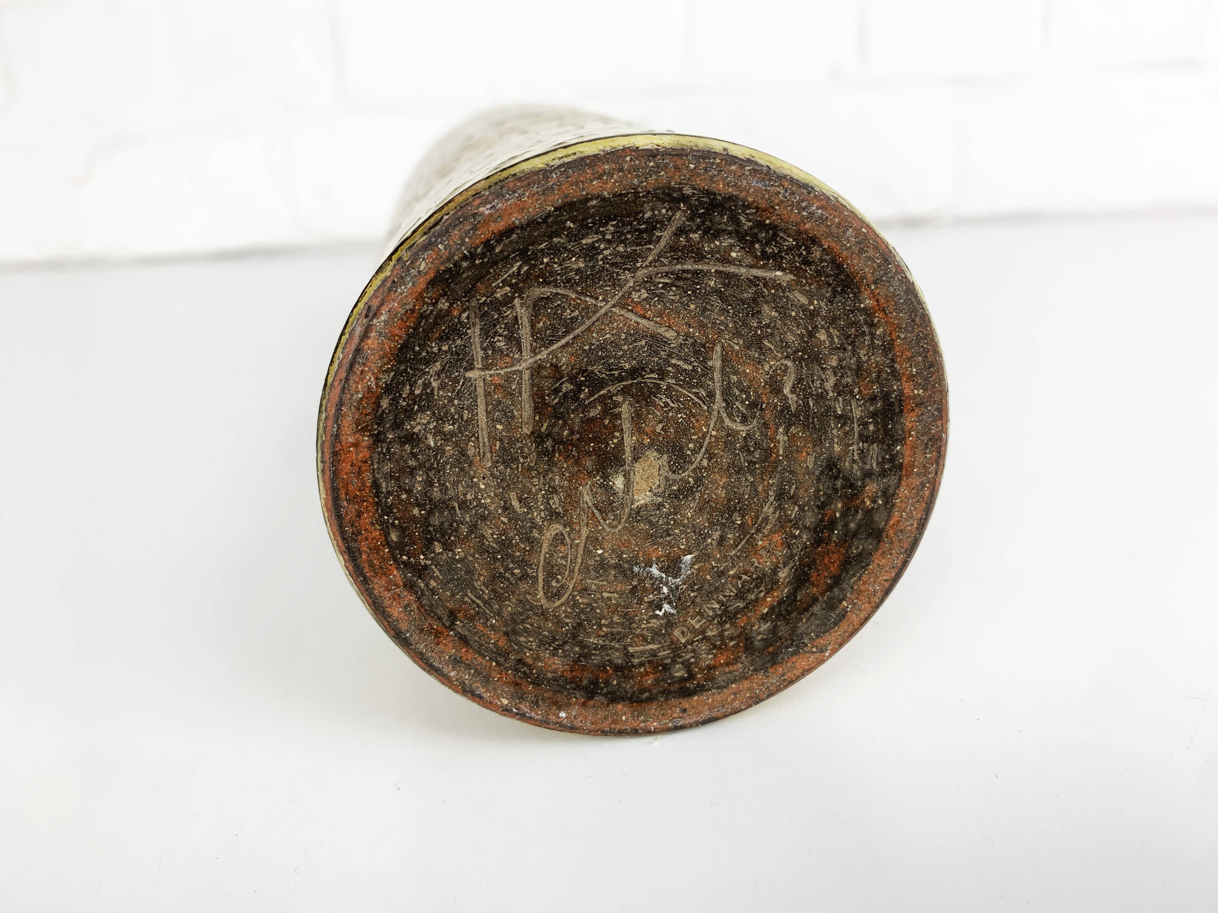 Vase sculptural en grès, Nils Kähler pour Kähler, Danemark, 1960