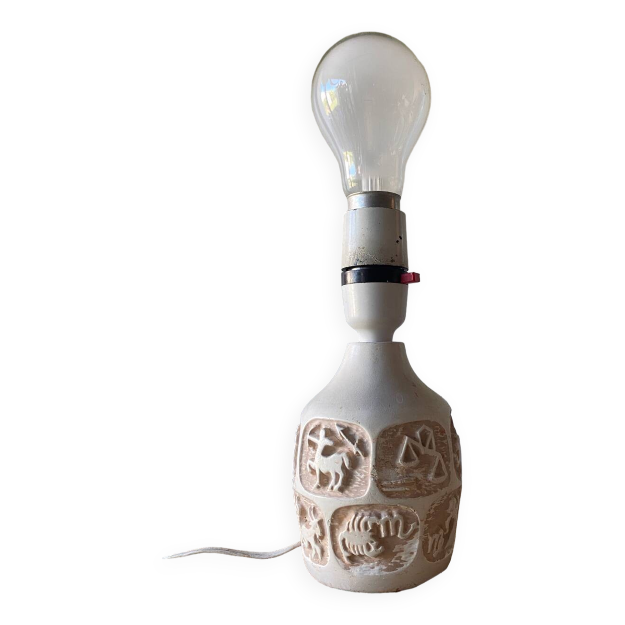 Pied de lampe tremaen poterie 70s scandinave