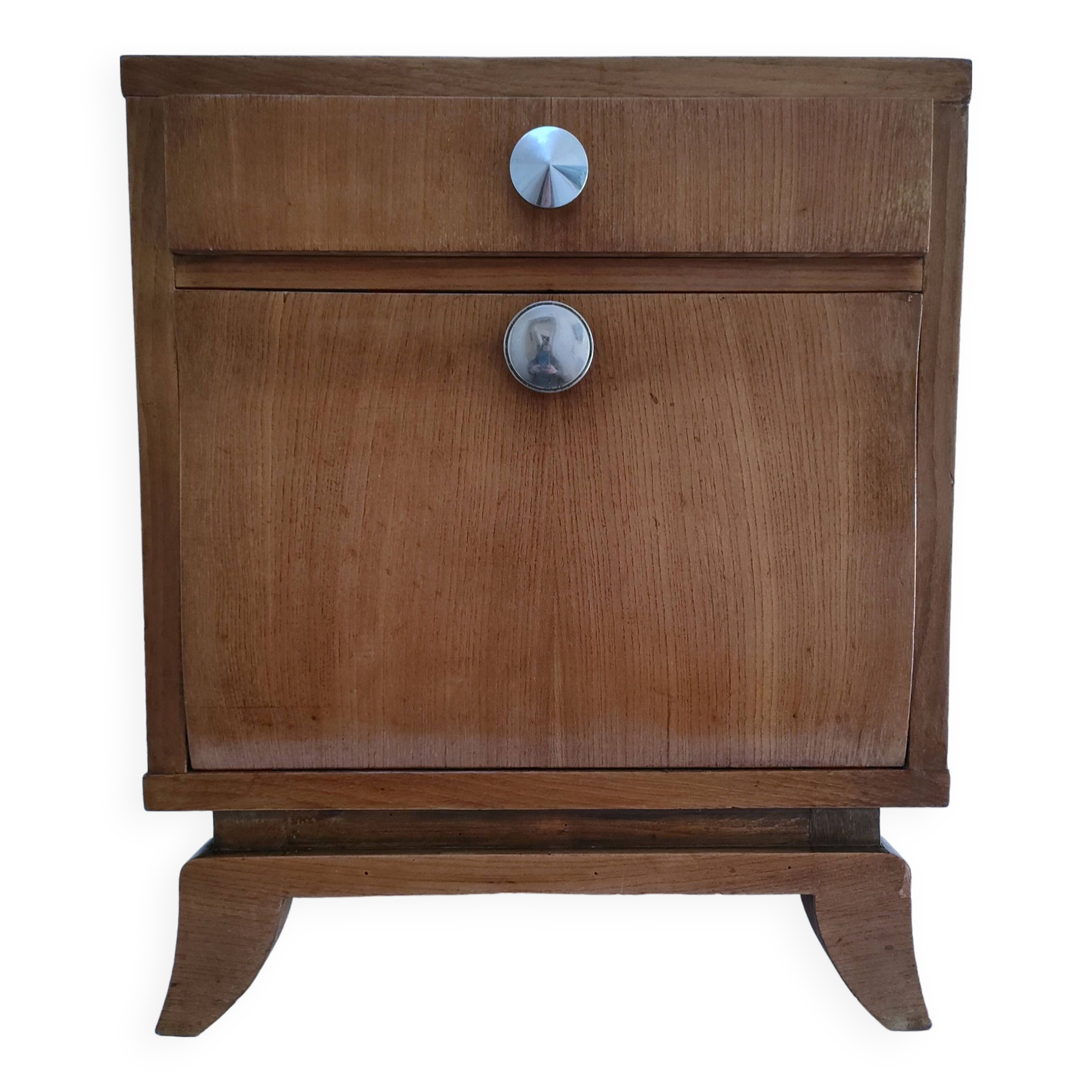 60s designer wooden bedside table