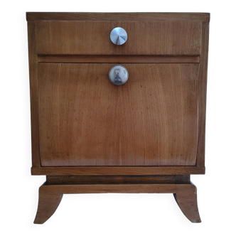 60s designer wooden bedside table