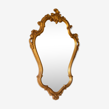 Miroir doré arabesque style baroque vintage