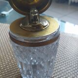 Table lighter 1950/1960 crystal and bronze