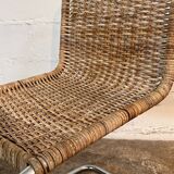 Ensemble de 4 chaises mr10 en rotin de mies van der rohe