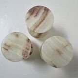 Three onyx candlesticks from the 70s