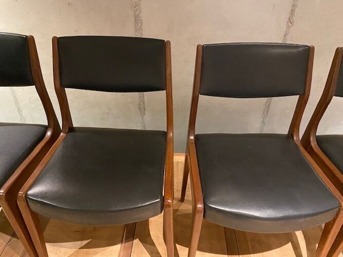 4 scandinavian teak chairs