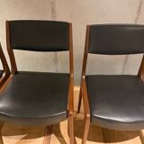 4 scandinavian teak chairs