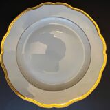 Round dish in fine Limoges porcelain