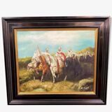 Orientalist School: Martine Rivart (1956) Oil painting on canvas