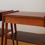 Pair of Scandinavian teak bedside tables, Carlström