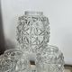 Set of 4 small vintage tulips in clear moulded glass.