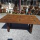 Table de ferme en chêne avec abattants