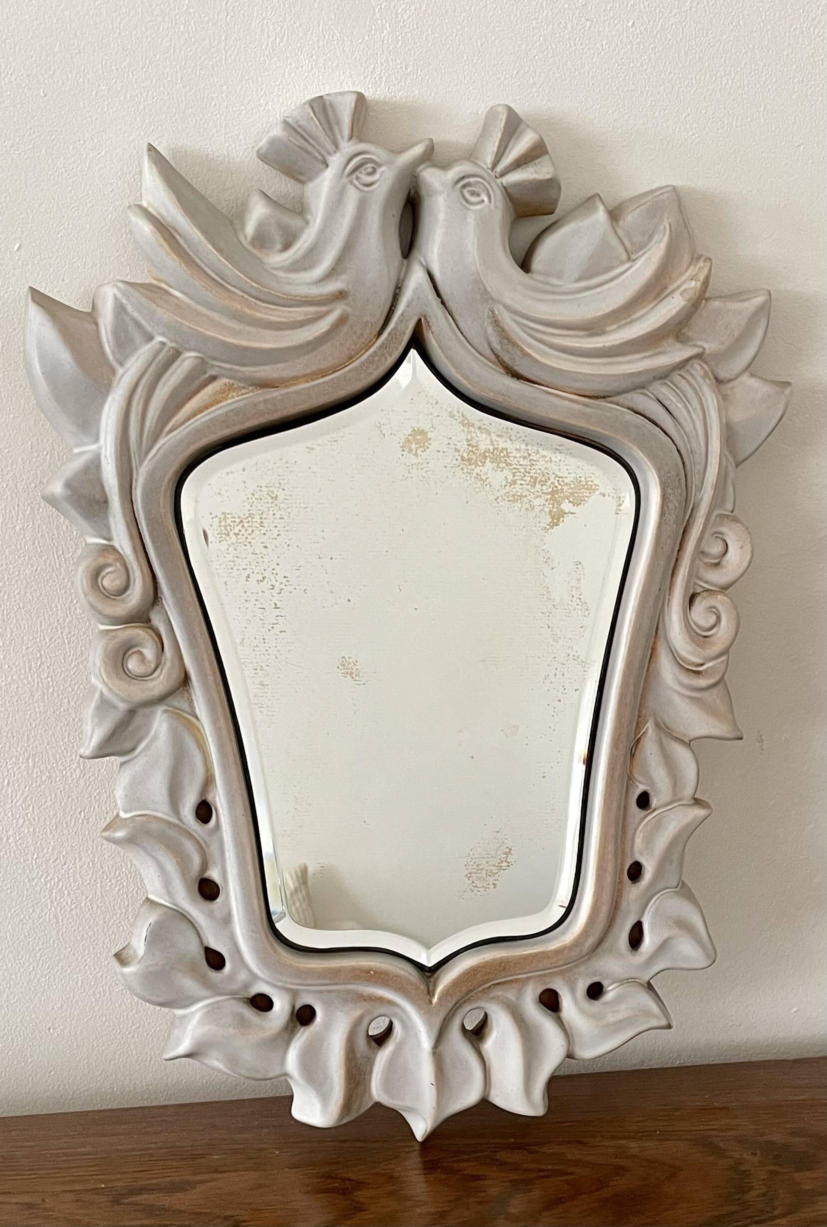Ceramic mirror giraud vallauris