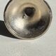 Vase soliflore vintage en métal gris à pied évasé H17 D6