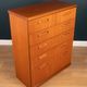 Restored Teak 1960s Retro 2 Over 4 Tall Chest Of Drawers By Meredew
