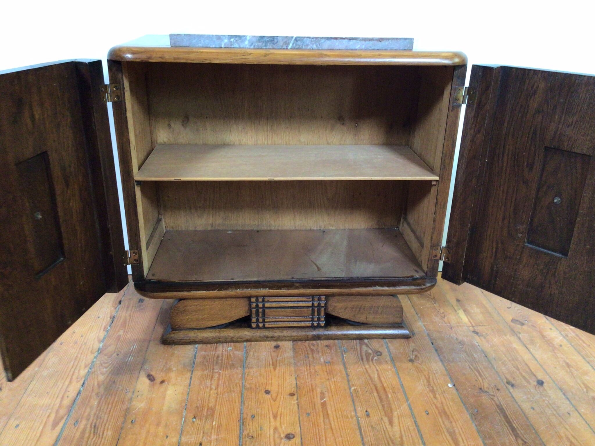 Art deco small cabinet with marble top