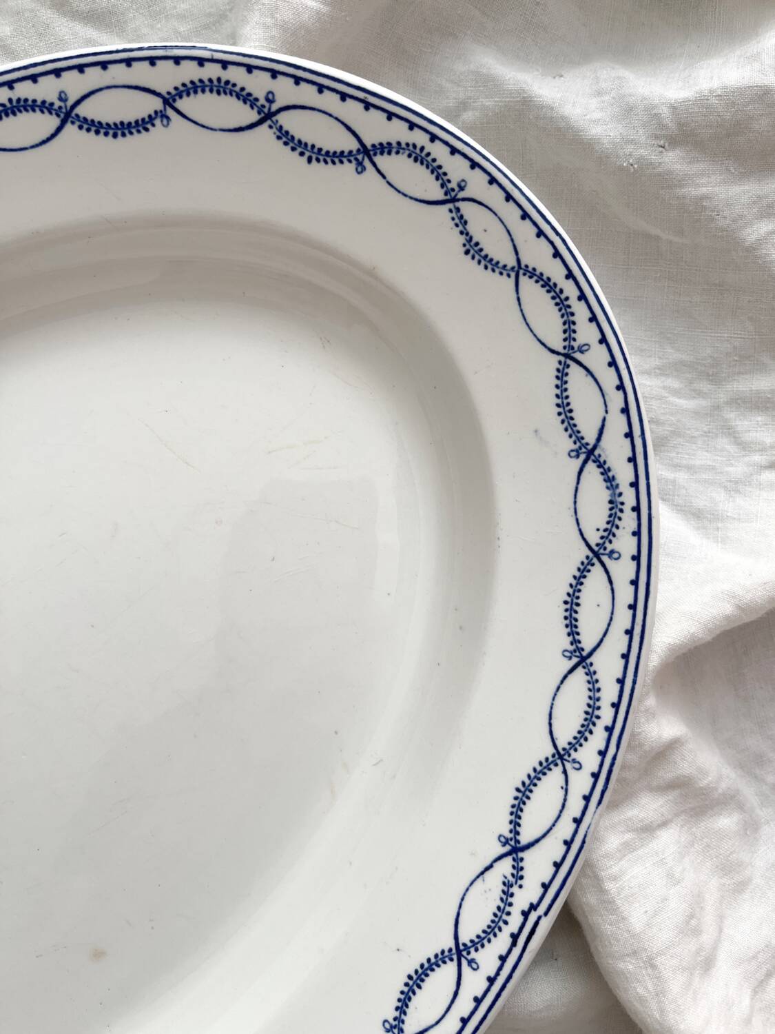 Oval iron earthenware dish Boch la Louvière