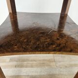 Art Decò Round Walnut Coffee Table