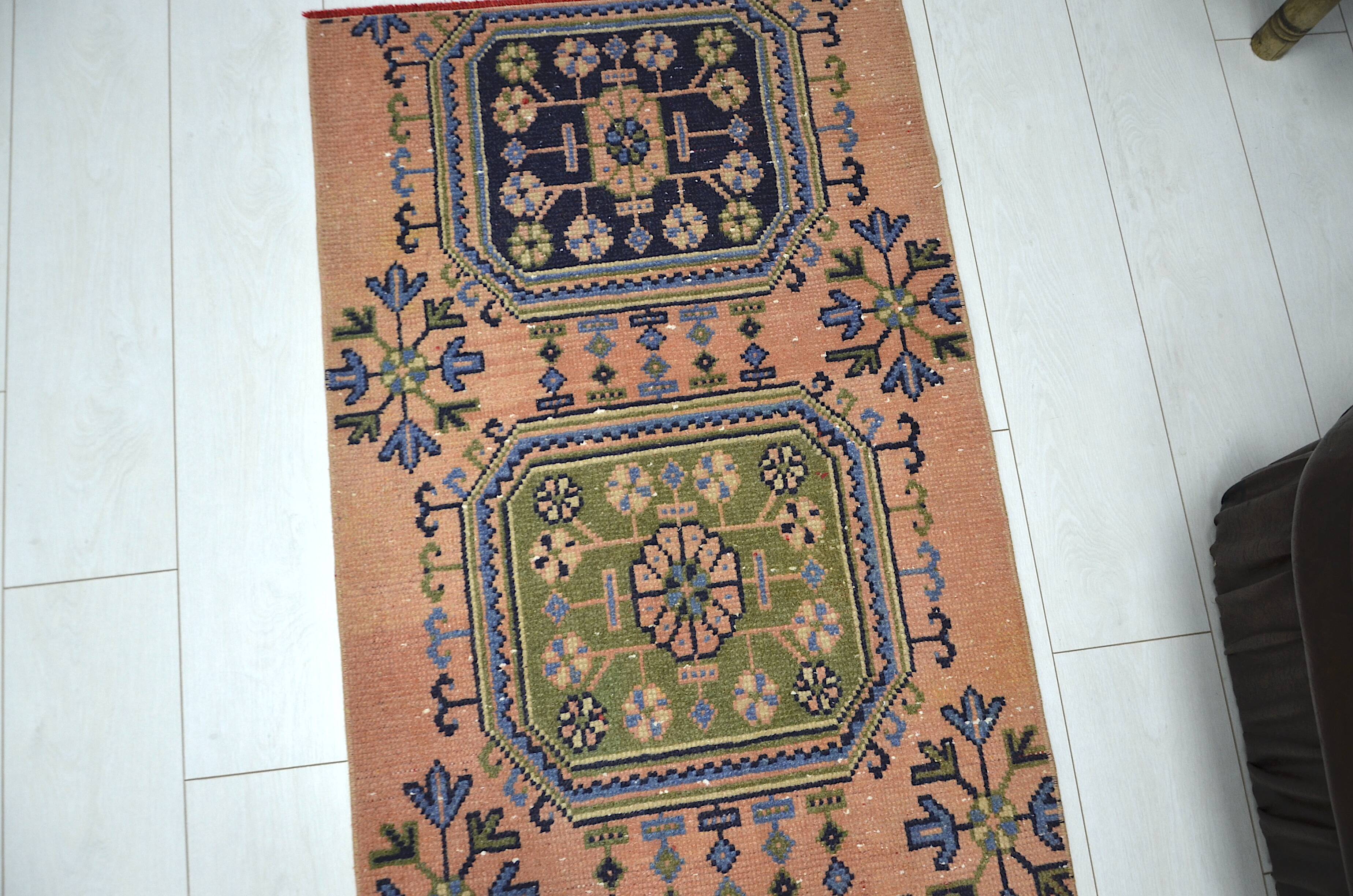 Orange & Green Turkish Runner sku 2241