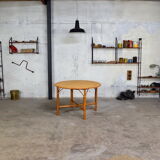 Léontine vintage 60's rattan dining table