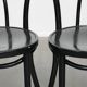 Ensemble de 4 chaises de bistrot noires de style Thonet vintage