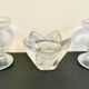 Bougeoirs cristal façon littala vintage
