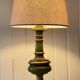 Lampe vintage en bois tourné chic dorée