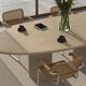 Table à manger texturée “Ellipsis” en plâtre fait main – forme ovale 260
