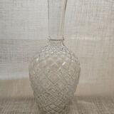 Carafe ou soliflore en verre taillé