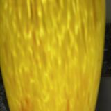 Vase pate de verre jaune