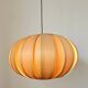 Large Veneer Rare Midcentury Pendant, Denmark, 1960s